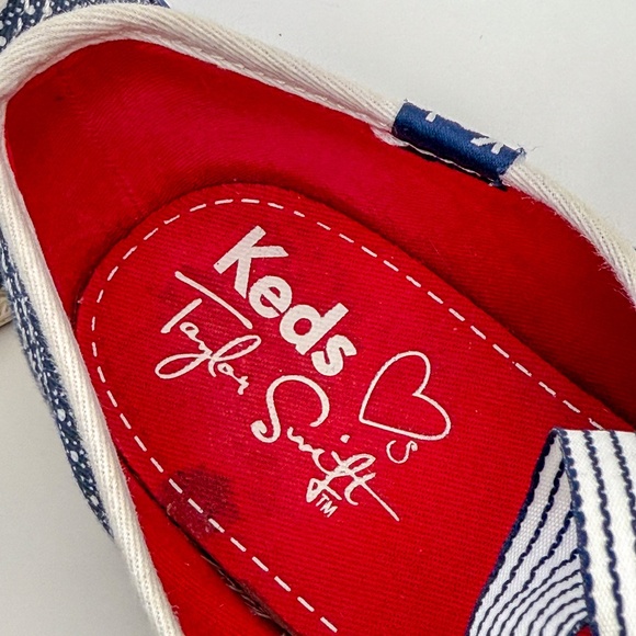 Taylor Swift Keds Lace-Up Blue Polka Dot Sneakers β Size 7.5 ππβ¨ - Picture 4 of 7